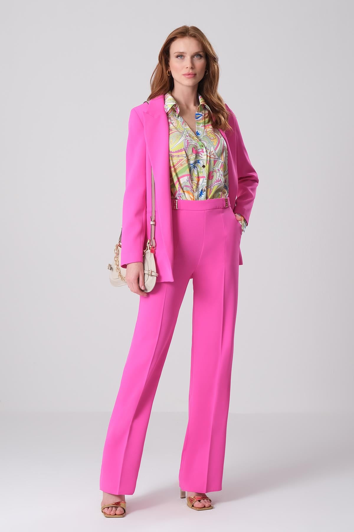 Yakalı Oversize Blazer Ceket