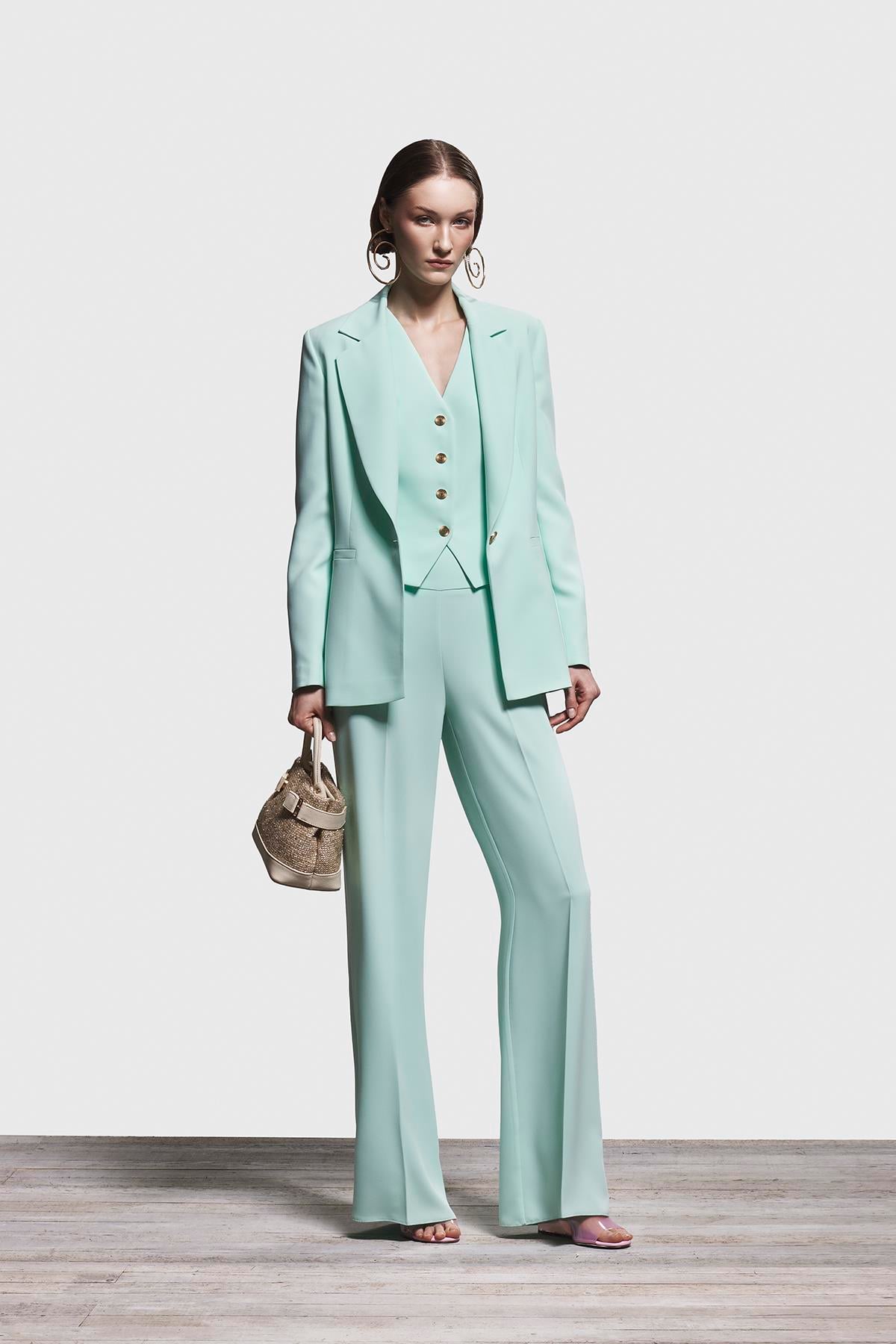 Yüksek Bel Cepli Pantolon