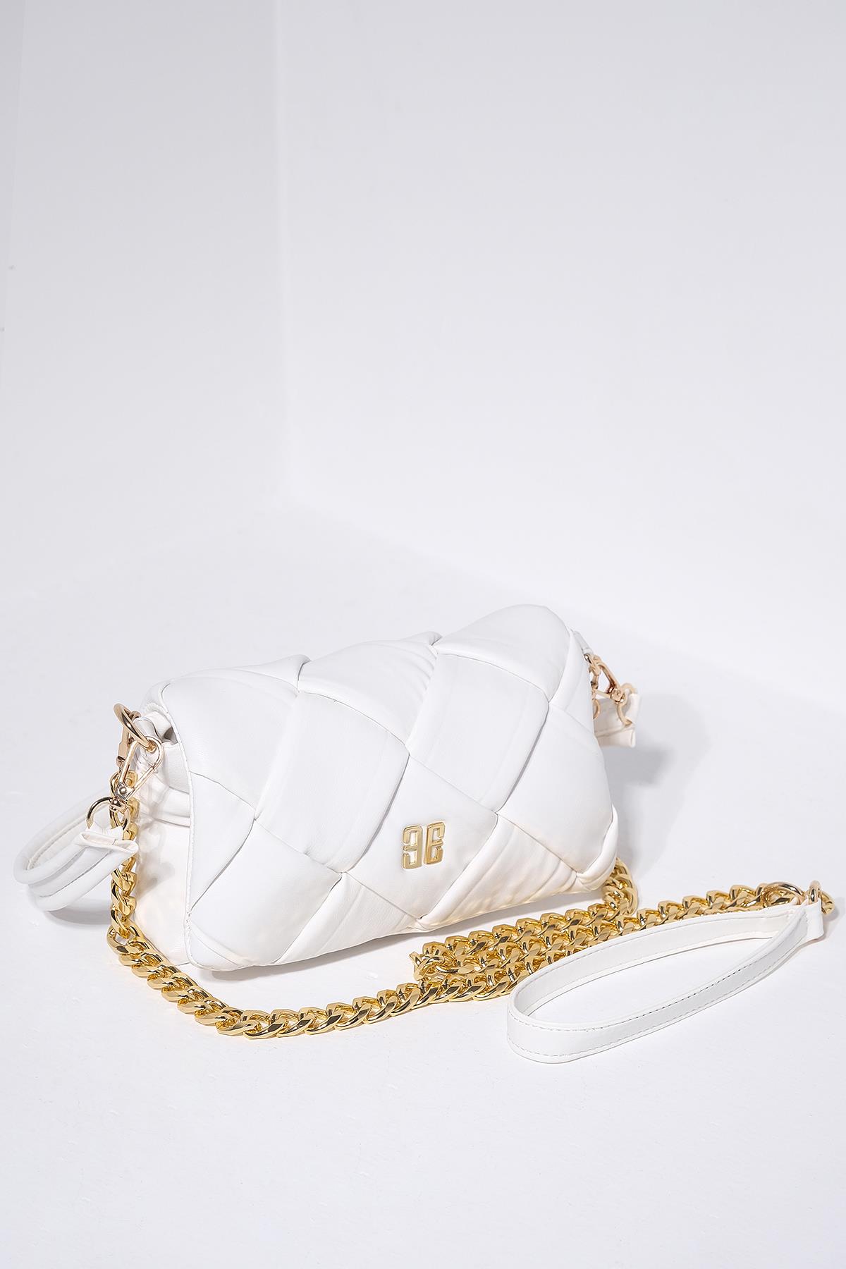 Zincir Askılı Mini Puf Çanta