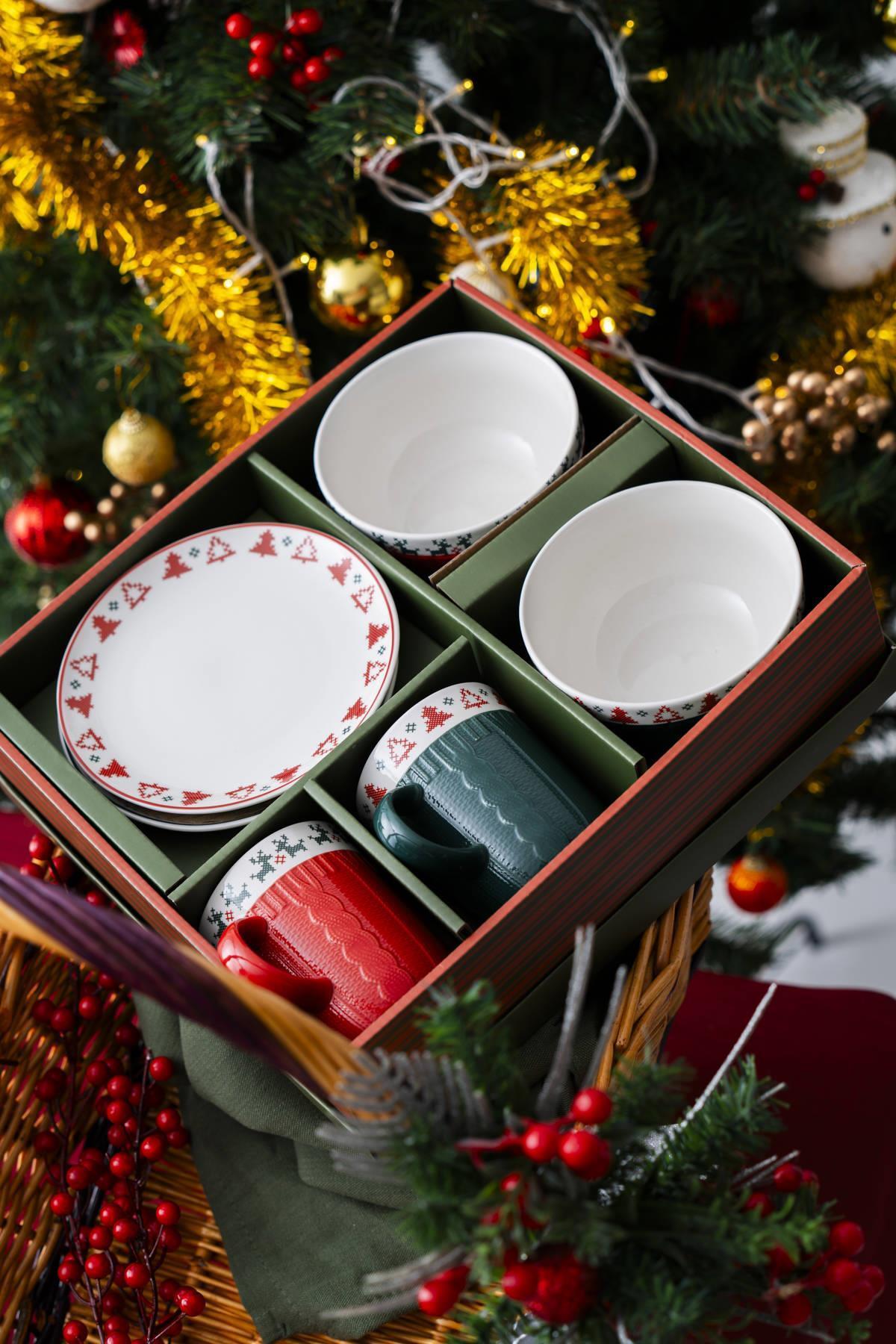 Acar Santa 2 Kişilik 6 Parça Kupa-Kase Seti