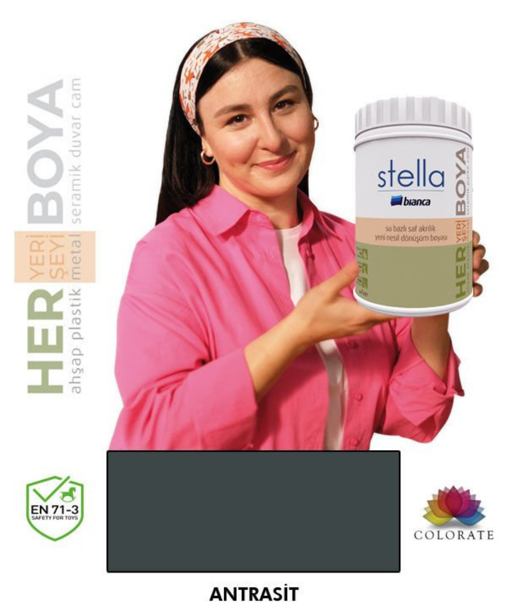 Bianca Stella Su Bazlı Boya Antrasit 