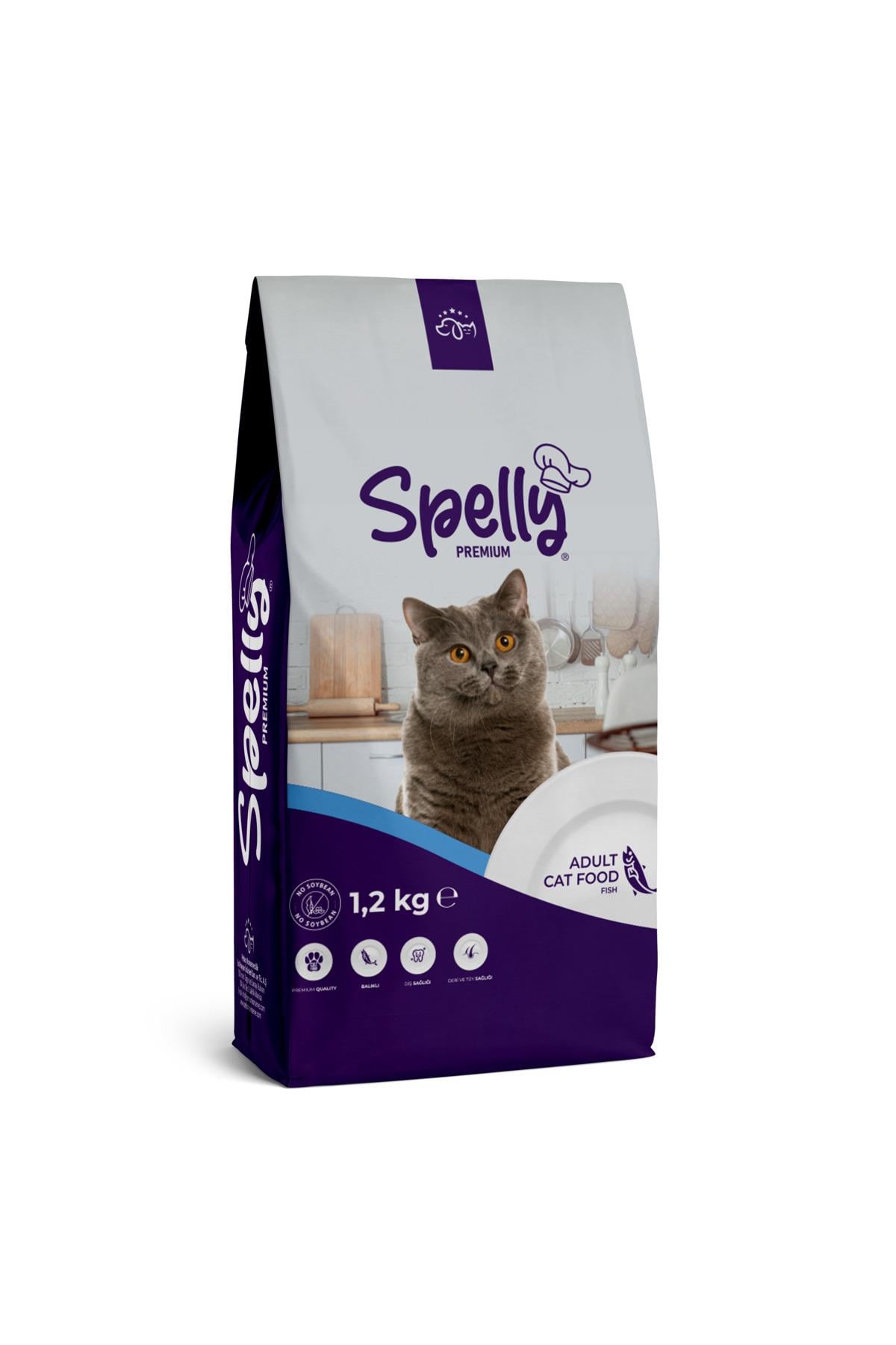 SPELLY Yetişkin Kedi Maması Balıklı (1,2Kg)