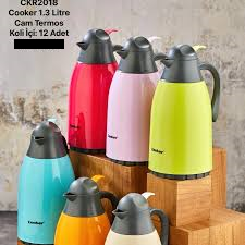 Cooker Renkli Cam Termos 1,3 Lt Ckr2018