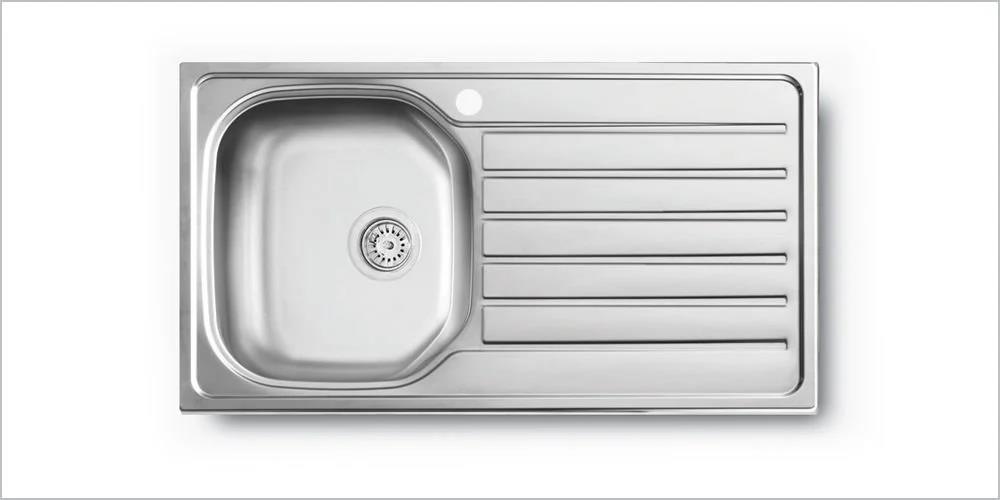 Artenova Tek Hazneli Damlalıklı Eviye - AE 850 Dekorlu - Sağ Damlalık