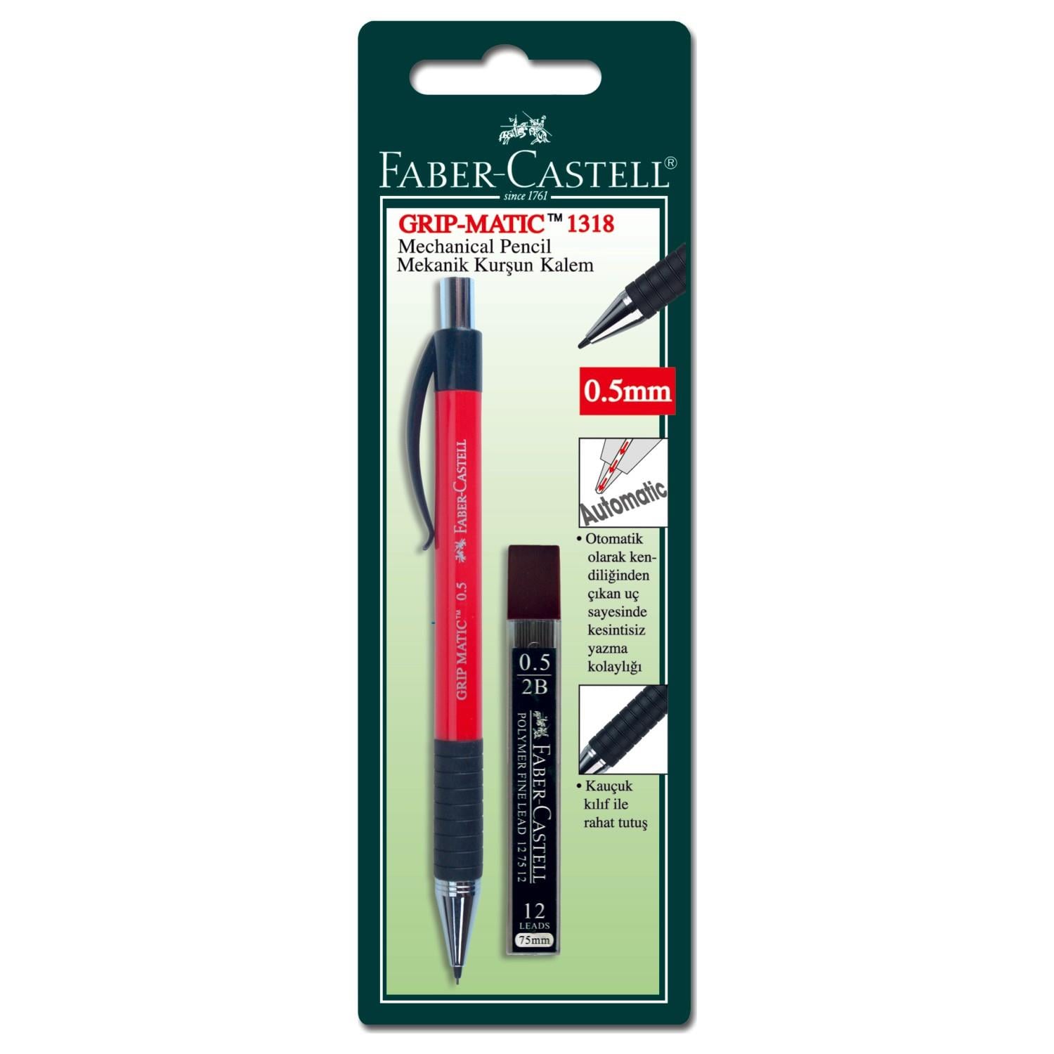 Faber-Castell Bls. Grip-Matic Versatil+Min Seti 0,5mm (Sarı-Kırmızı-Mavi-Yeşil-Siyah)