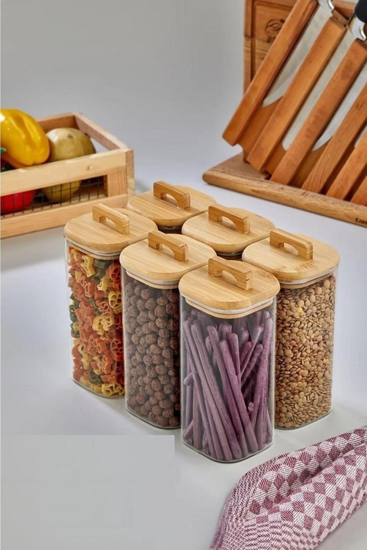 2 Adet X Cooker 13,5 Cm Kare Borosilikat Cam Kavanoz
