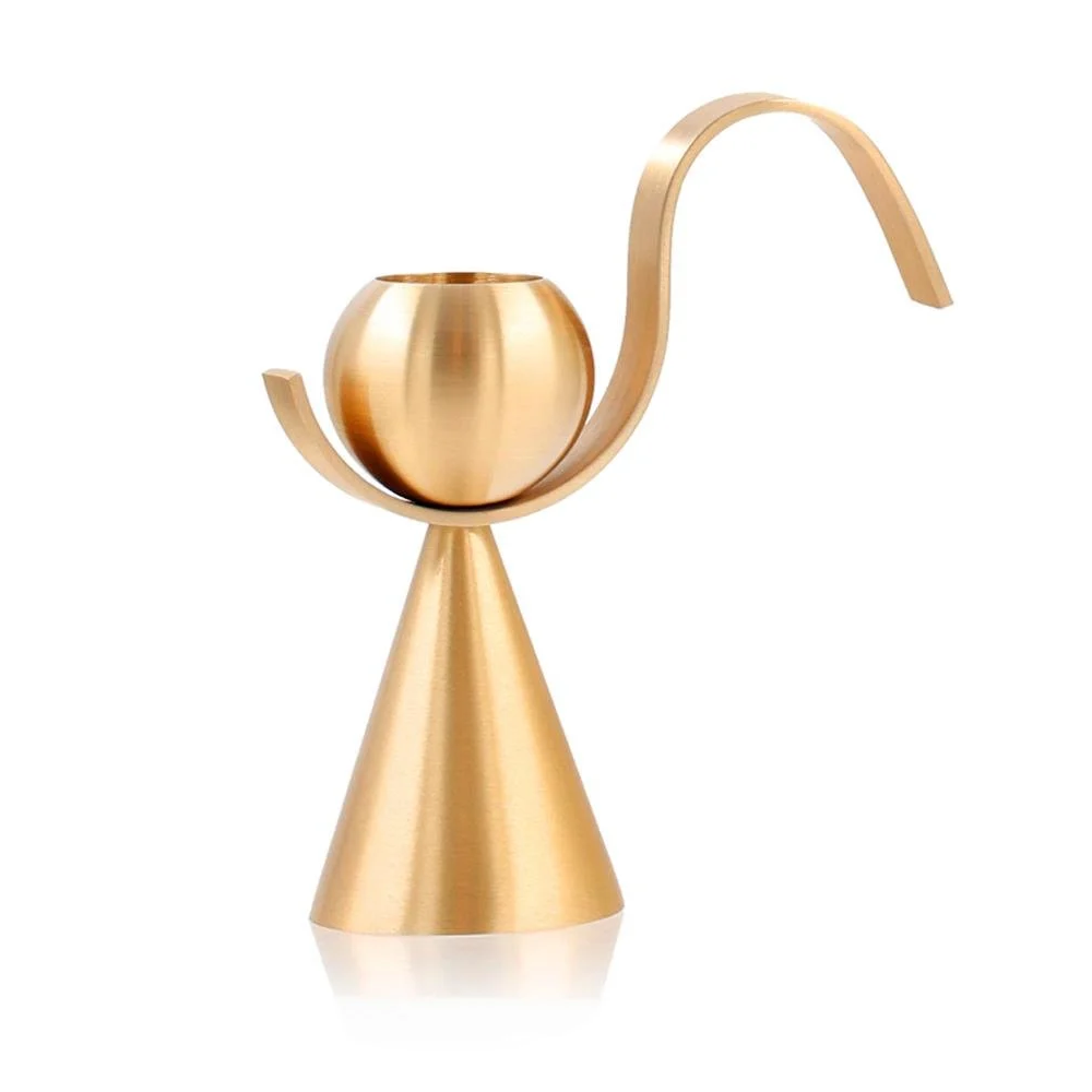 The Mia Brass Pirinç Kulplu Şamdan