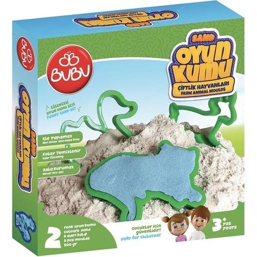 Bubu Bu-Bu Oyun Kumu ve Çiftlik Hayvan Kalıplı Seti 500 Gr.