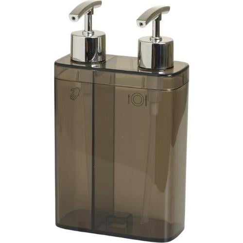 Primanova Viva 2Li Sıvı Sabunluk Şeffaf Siyah M-E11-25