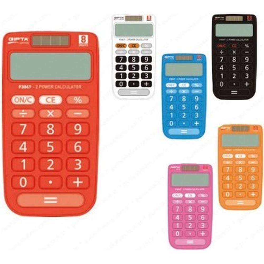 Gıpta Hesap Makinası - Standlı 6 Renk Digit Küçük GP