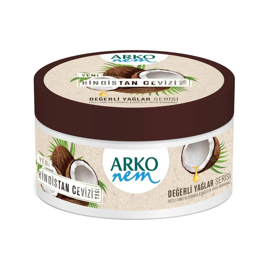 Arko Nem Değerli Yağlar Serisi Hindistan Cevizi Yağı Bakım Kremi 250 ML