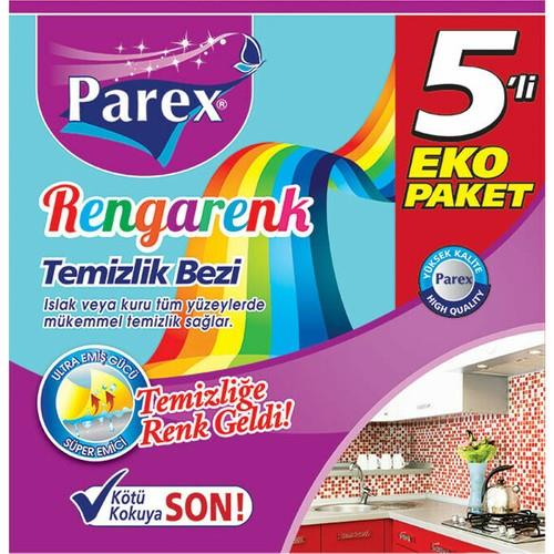 Parex Rengarenk Temizlik Bezi 5 li