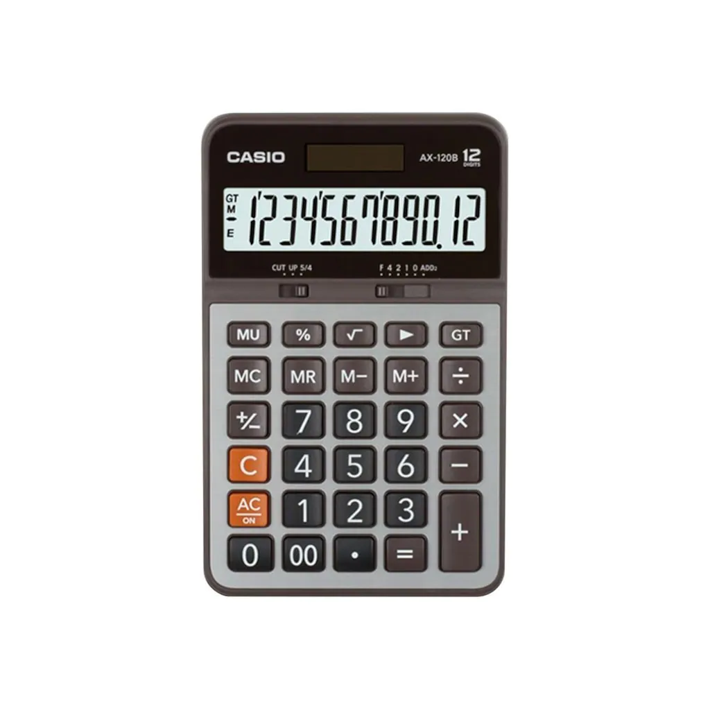 Casio AX-120B 12 Hane Masaüstü Hesap Makinesi Gri