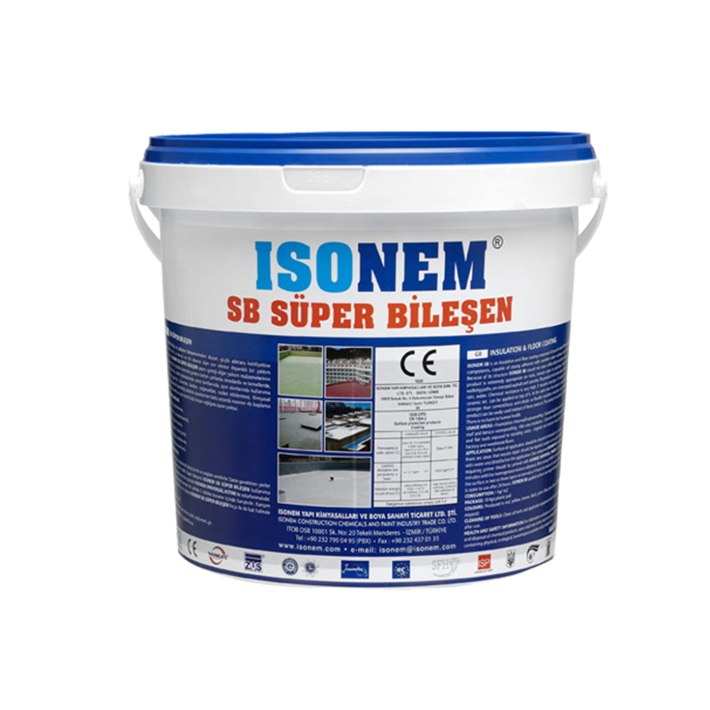 İsonem Sb Süper Bileşen Su Yalıtım Boyası 18 Kg Kırmızı