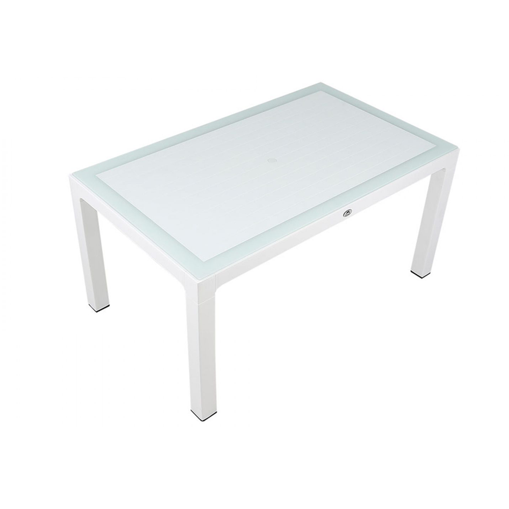 Emin Cakha Wood Camlı Çok Amaçlı Masa 90x150 Beyaz