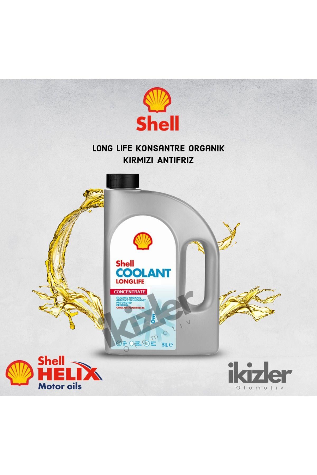 SHELL Kırmızı Antifiriz Longlife Konsantre Kırmızı Antifriz 3 Litre