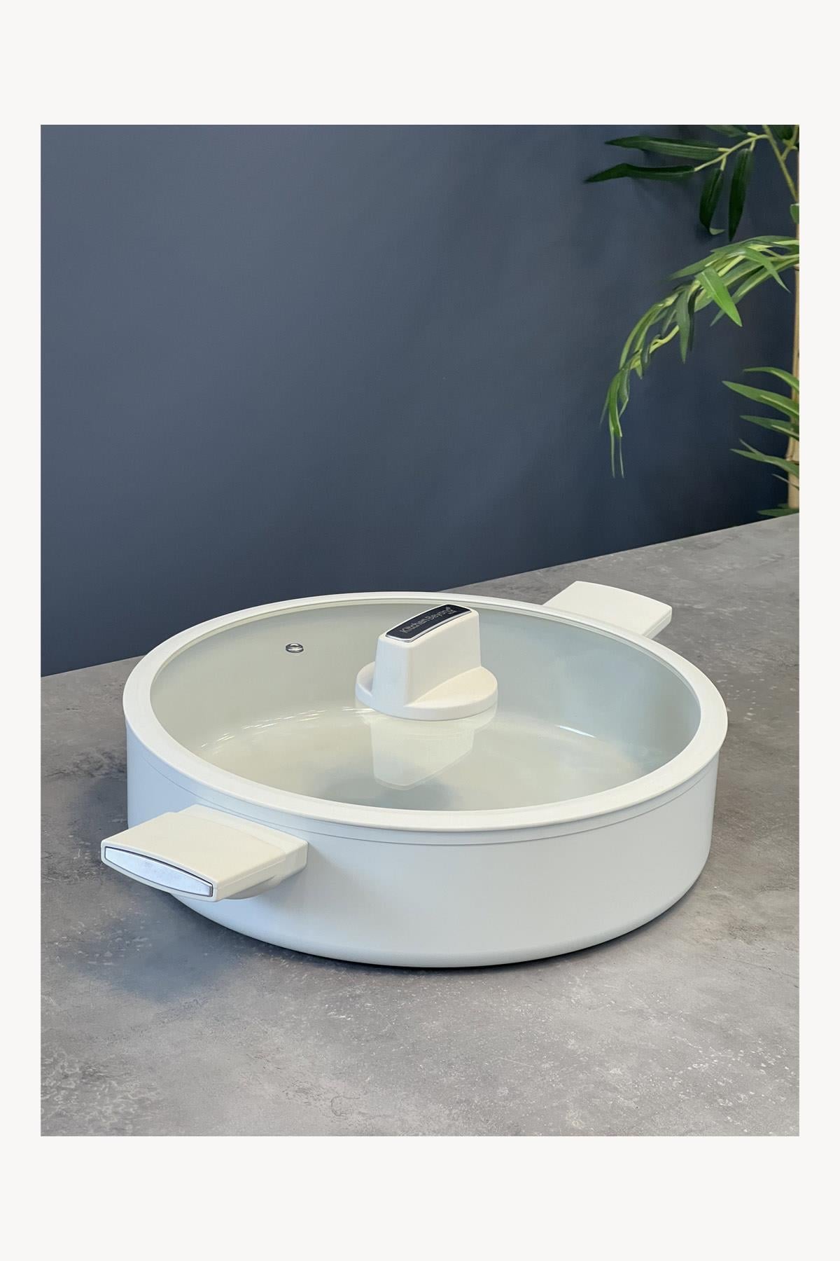 ACAR Ultimate Pro Seramik Kaplama 30 Kapaklı Basık Tencere