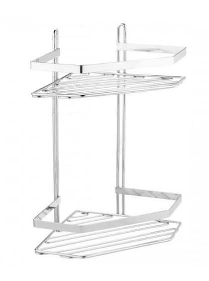 Kitchenox Beşgen İki Katlı Lamalı Köşe Raf 20*20 4