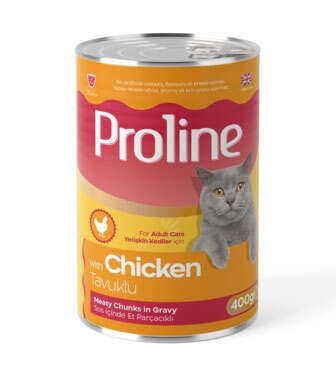 Proline Tavuk Etli Sos İçinde Et Parçalı Kedi Konservesi 400 Gr PRK251