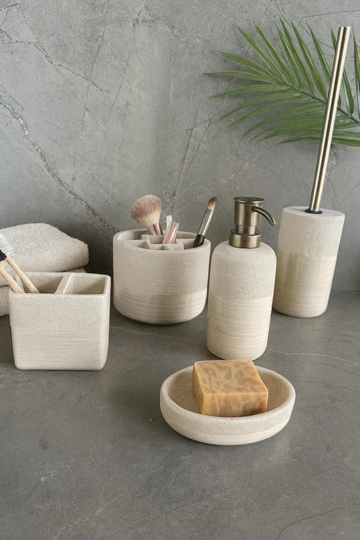 Prima Nova Charm Banyo Seti 5 Parça - Bej