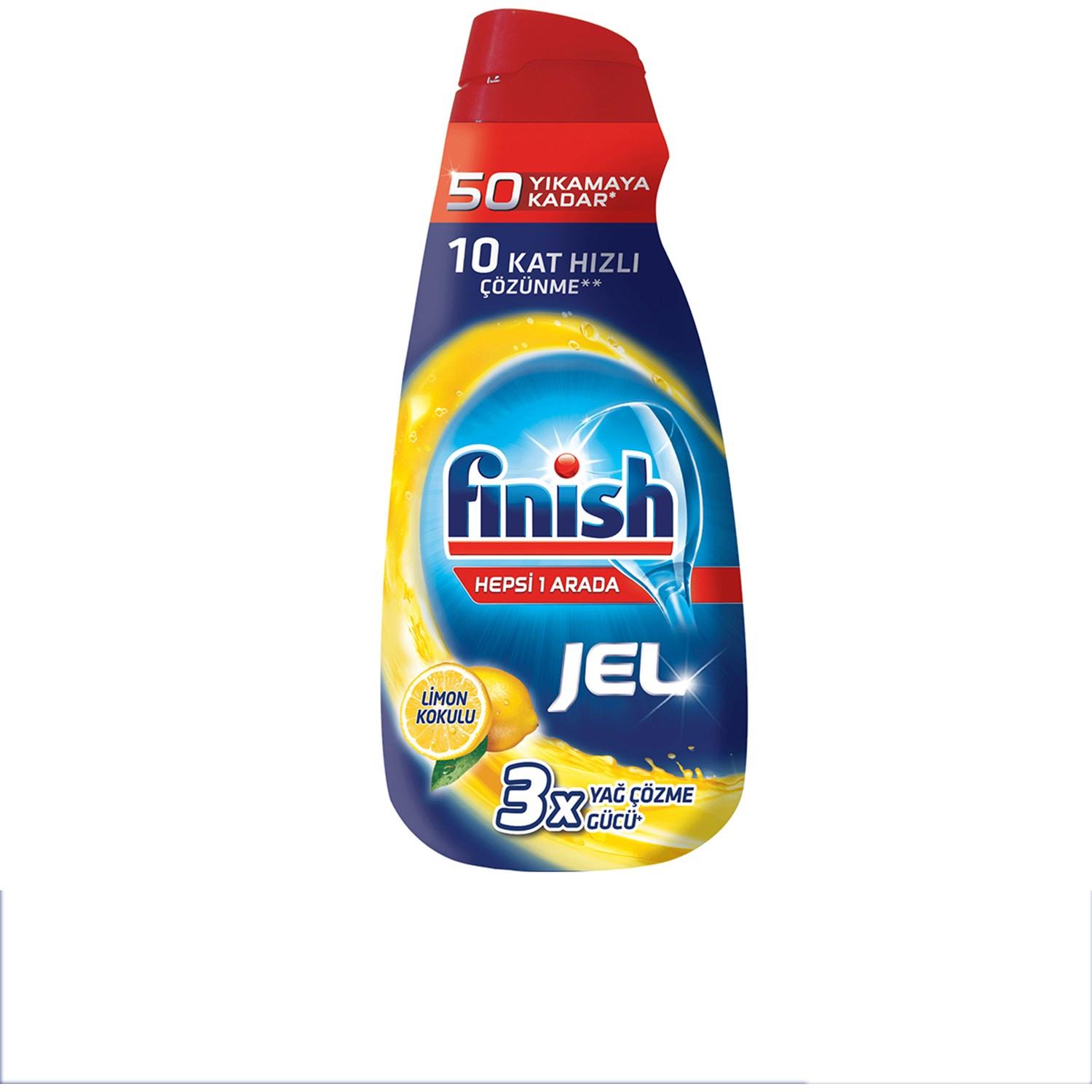 Finish Hepsi Bir Arada Konsantre Jel 1000 ml Limon Bulaşık Makinesi Deterjanı