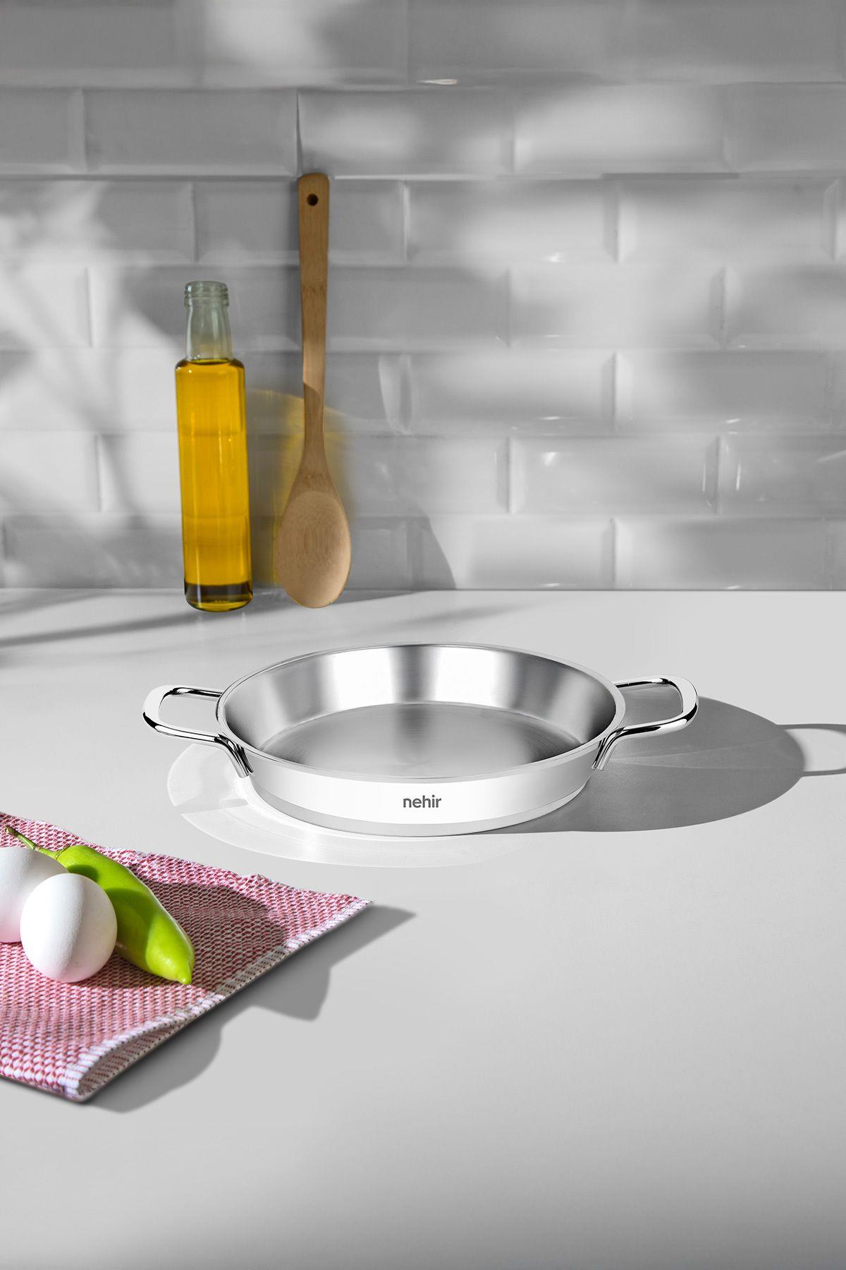 Nehir Silver Çelik İtalyan Omlet Sahan 18 cm Kapaksız