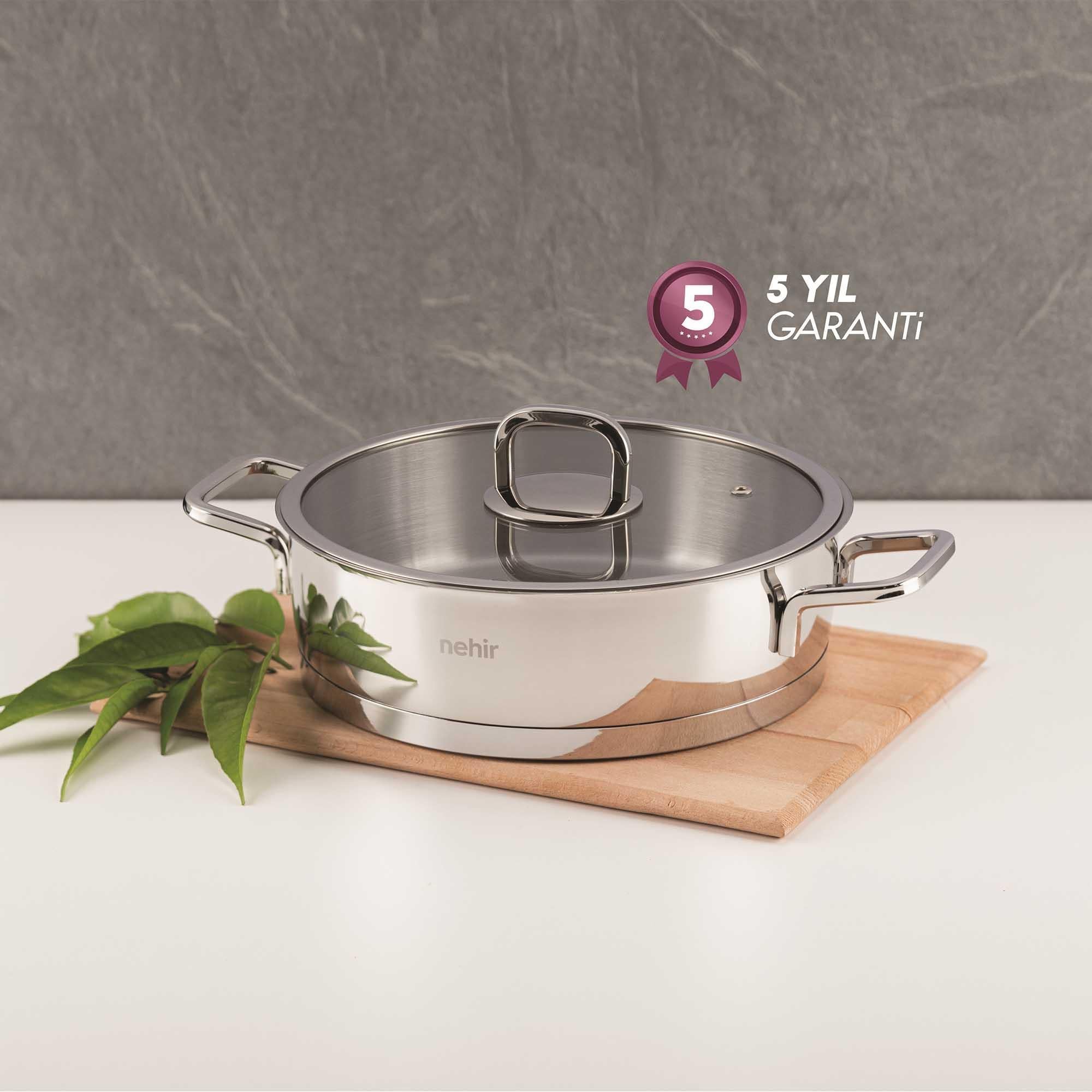 Nehir Silver Trend Çelik Tencere - 26 cm