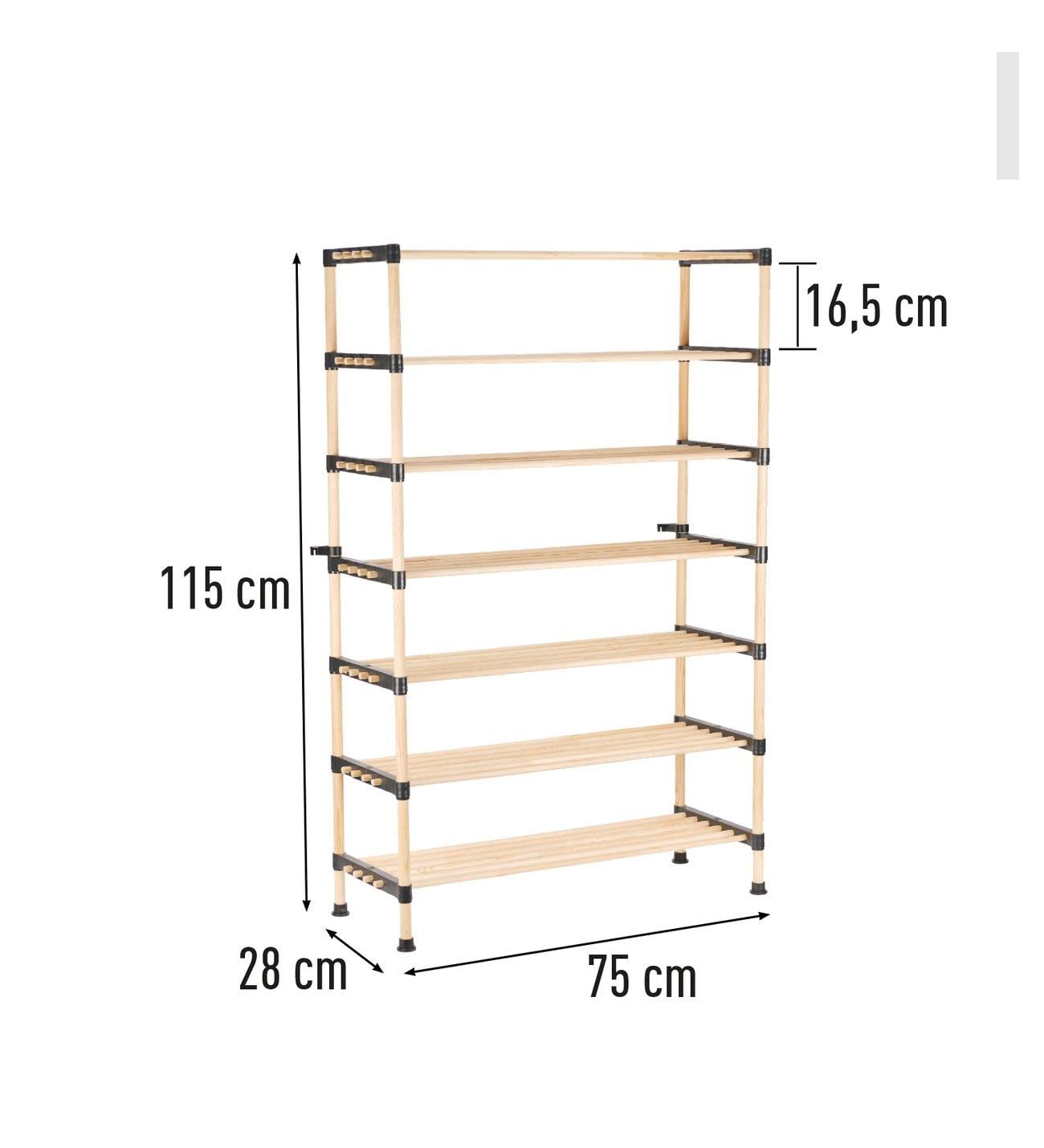 KSV-8177 AHŞAP 7 KATLI RAF 76 CM 
