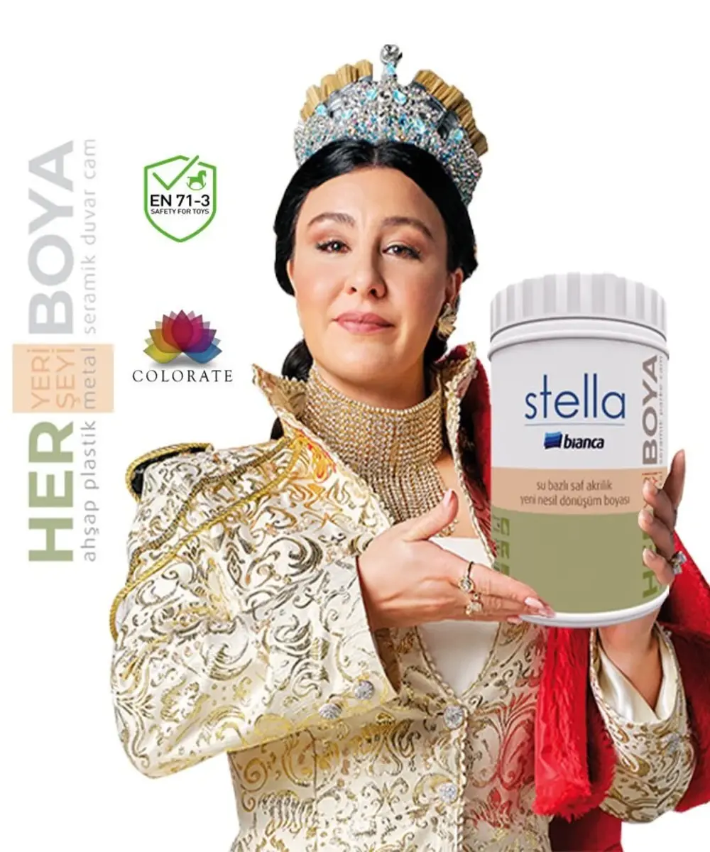 Bianca Stella Su Bazlı Saf Akrilik Boya Rengarenk