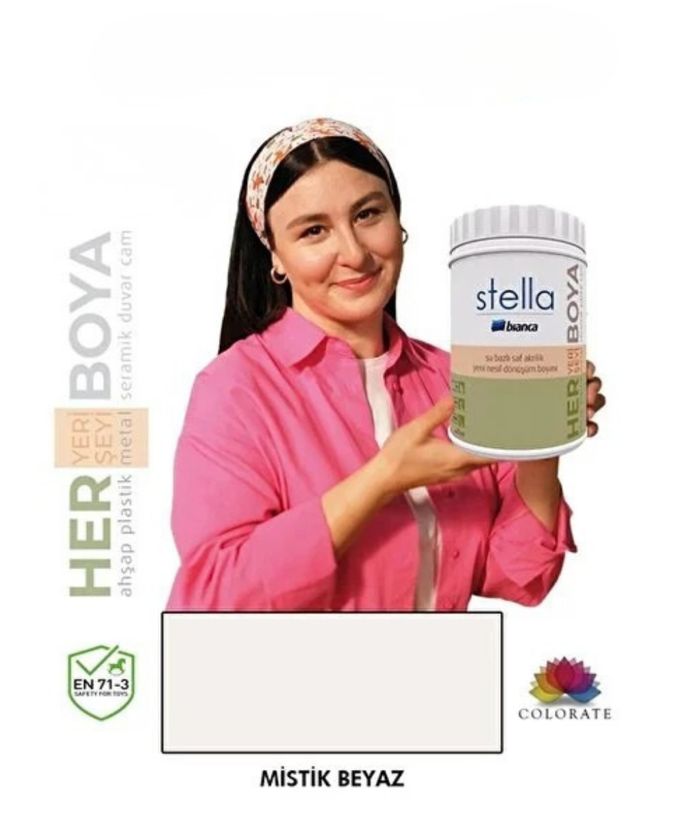Bianca Stella Su Bazlı Boya Mistik Beyaz