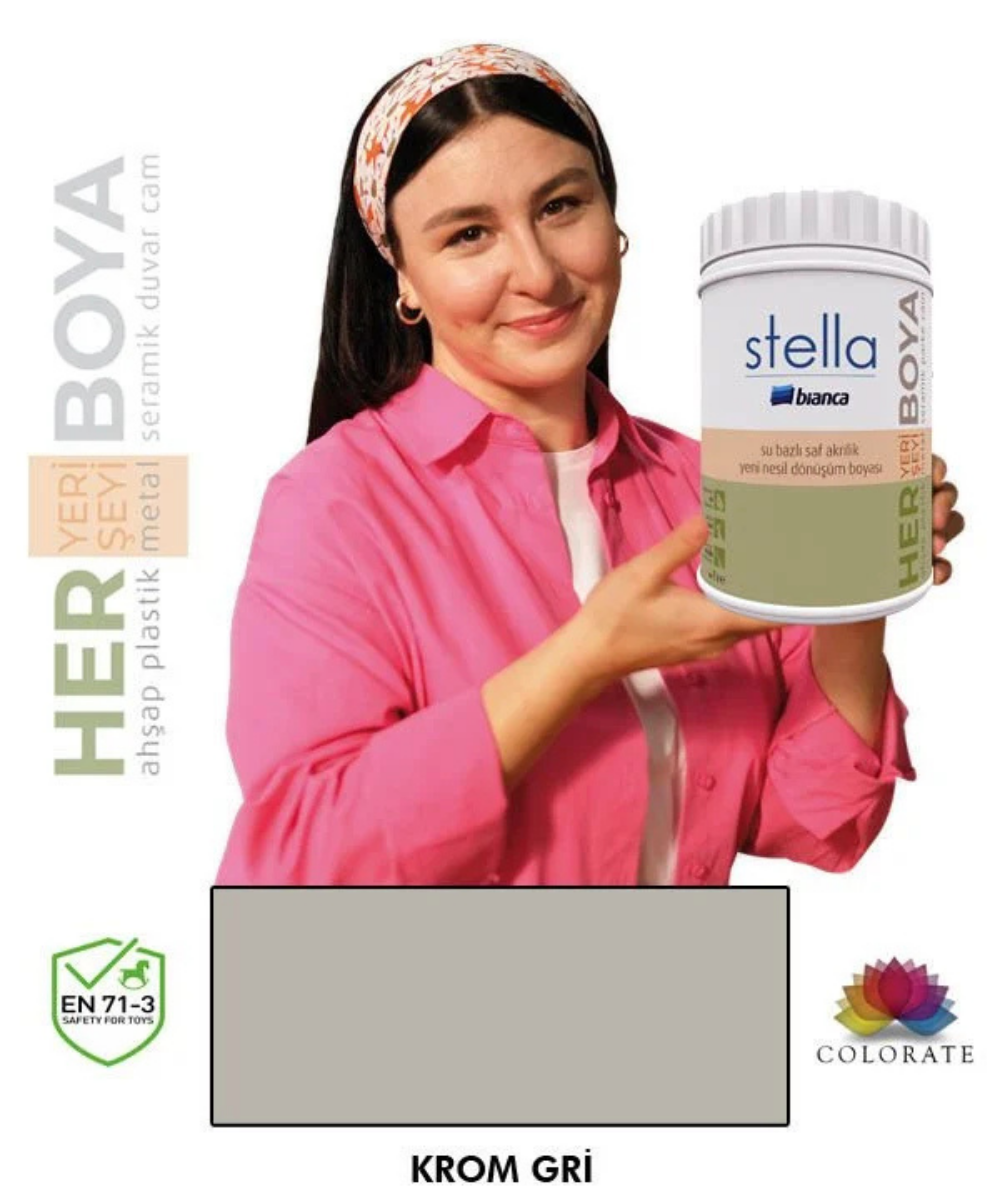 Bianca Stella Su Bazlı Boya Krom Gri