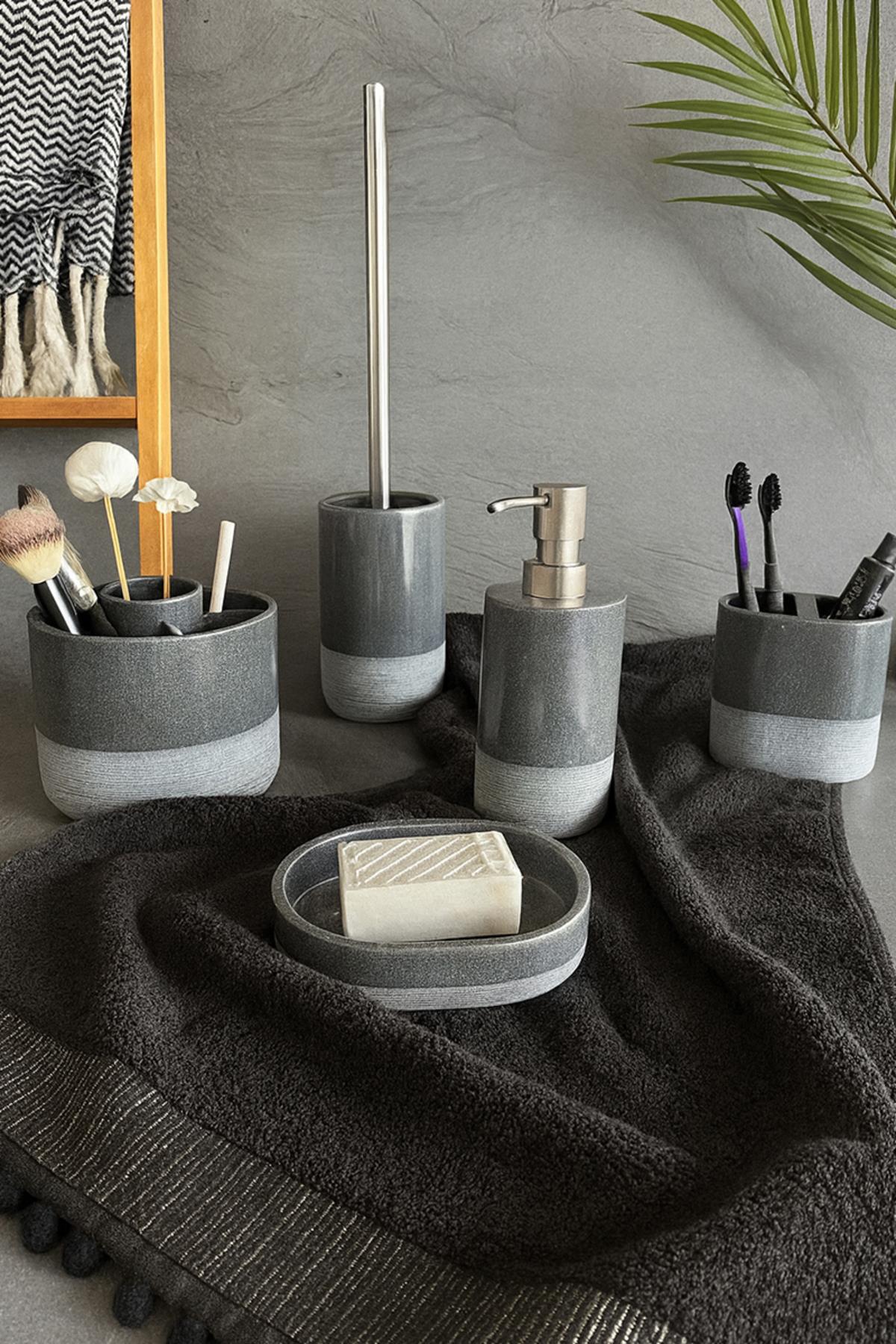 Prima Nova Reve Banyo Seti 5 Parça - Gri