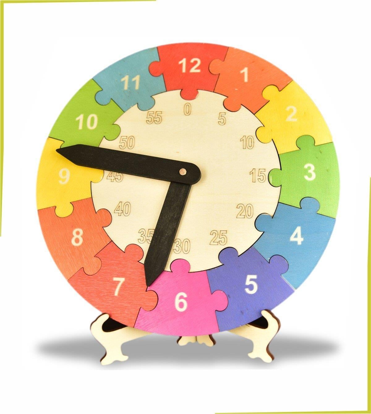 Ankebut Saatleri Öğreniyorum Renkli Daire Puzzle