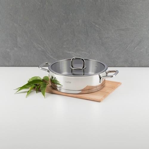 Nehir Silver Trend 24 cm Karnıyarık Çelik Tencere