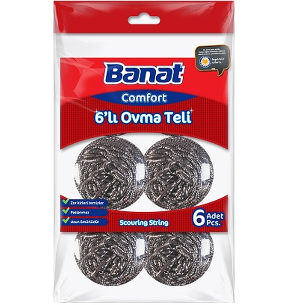 Banat Comfort 6'Lı Bulaşık Ovma Teli