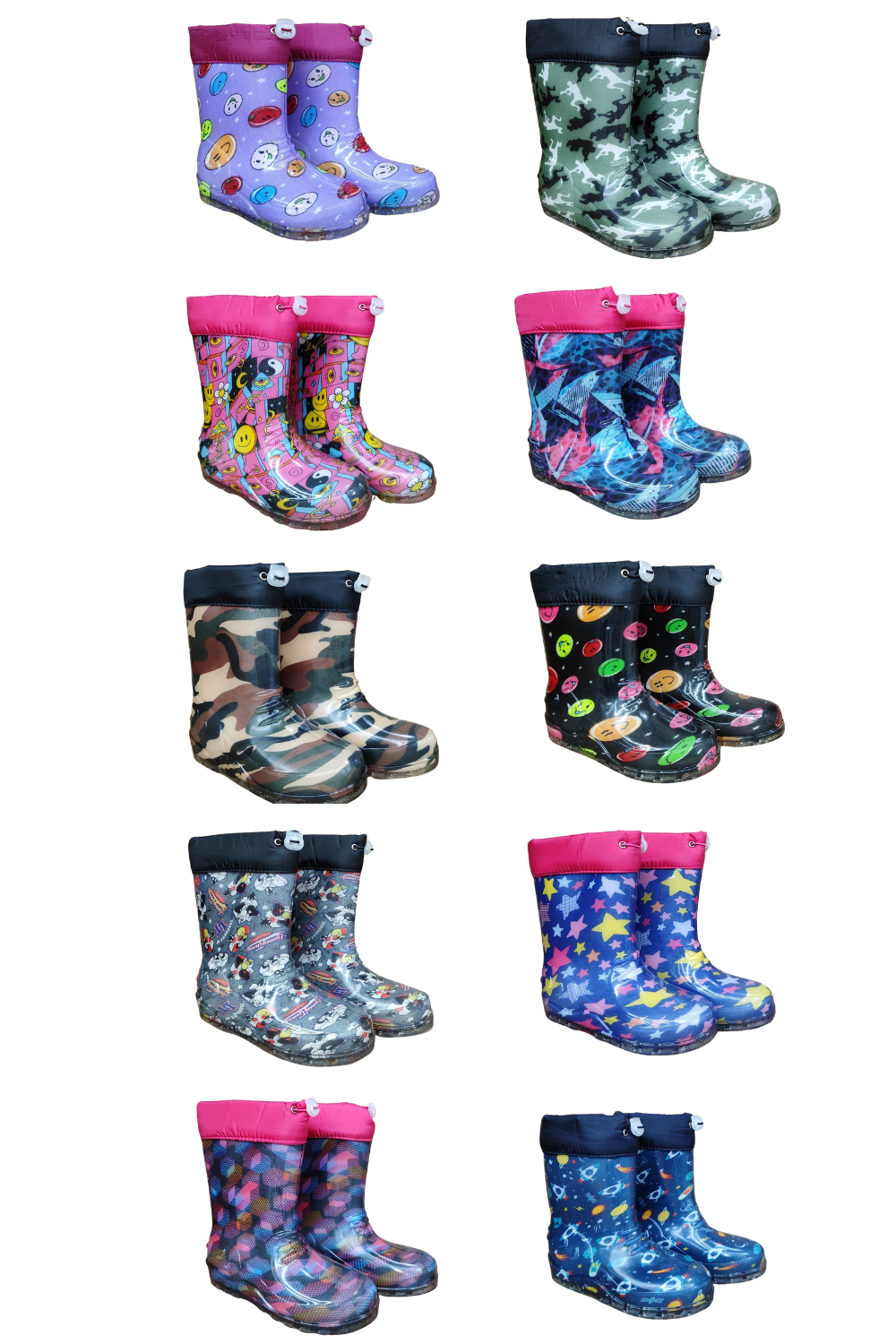 Fifty 5 Kürklü Su Geçirmez Yağmur Çocuk Çizme