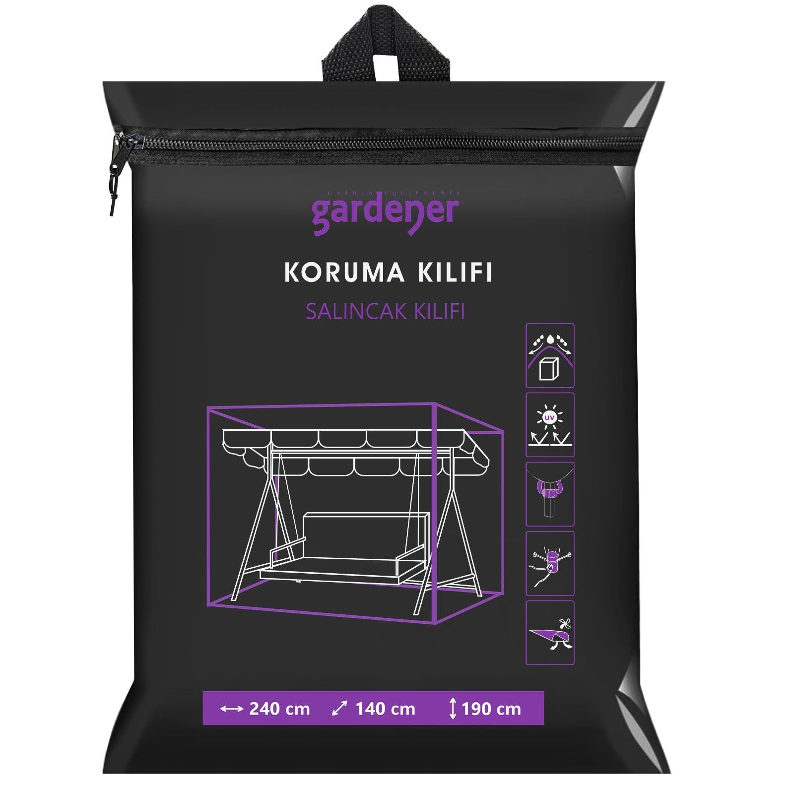Gardener GRDC308 Salıncak Koruma Örtüsü Büyük PE (240 cm x 140 cm x 190 cm)