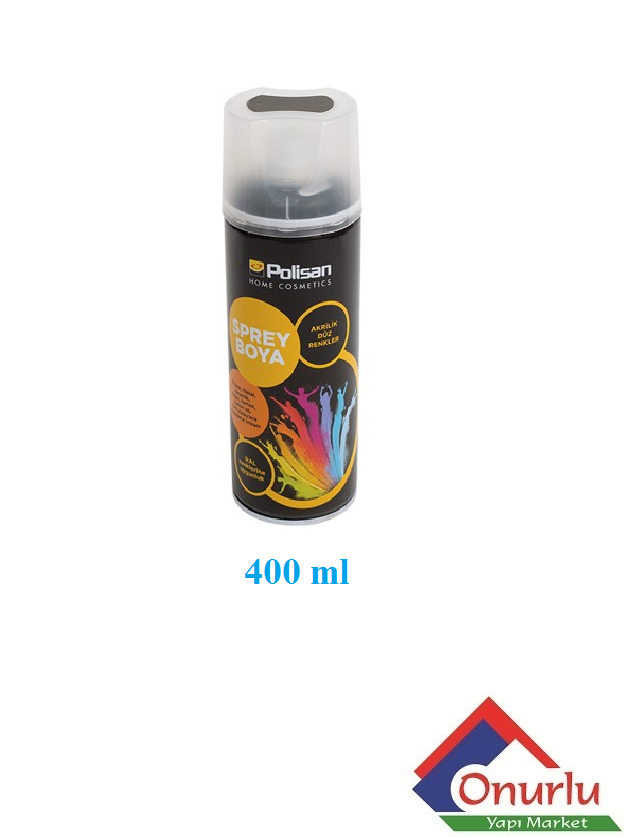 Polisan Akrilik Sprey Boya Gri Ral 7001