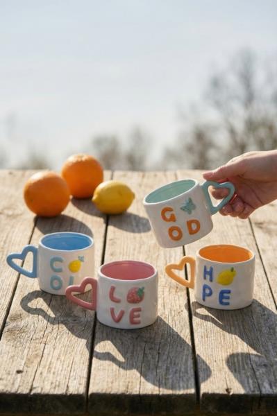 Acar Heart Porselen Kupa - 360 ml