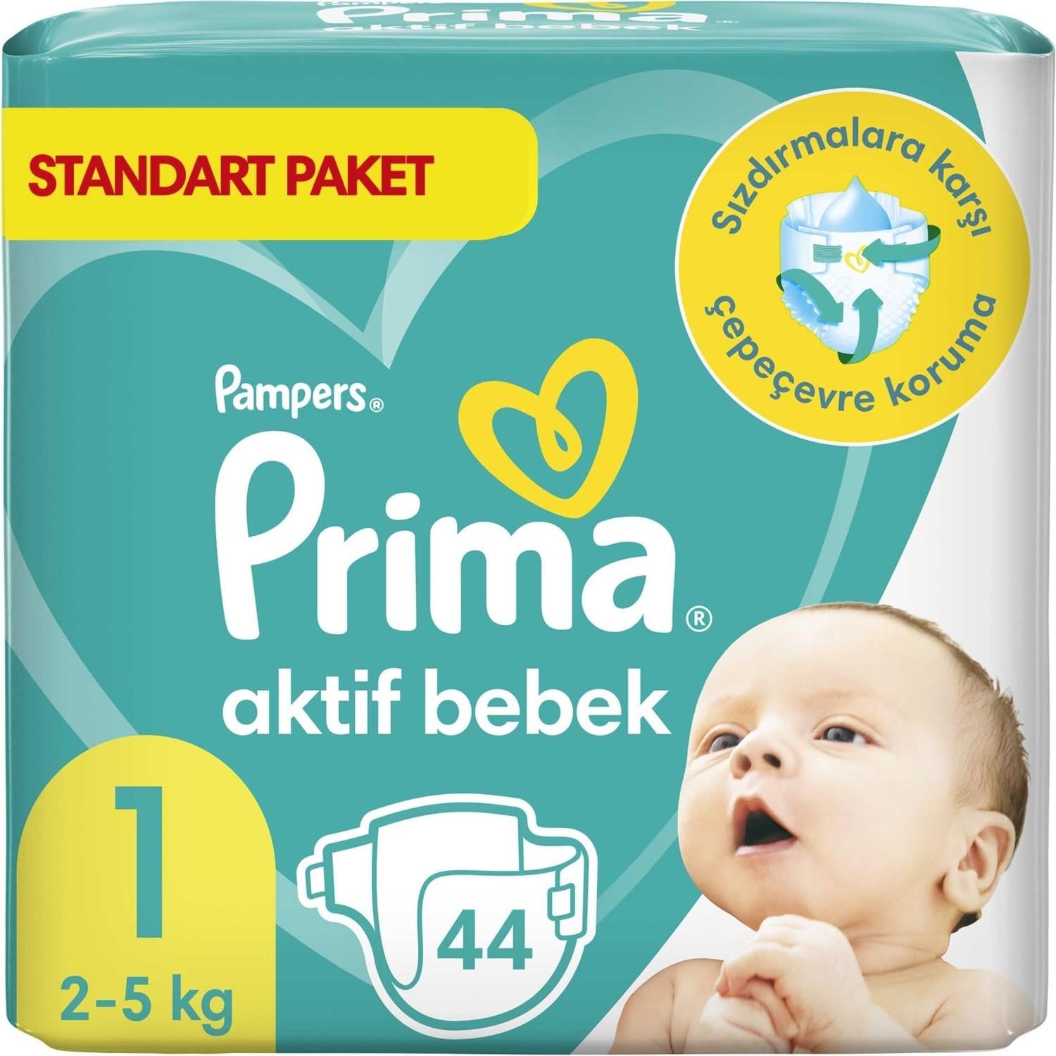 Prima Bebek Bezi Aktif Bebek 1 Numara 44 Adet Standart Paket