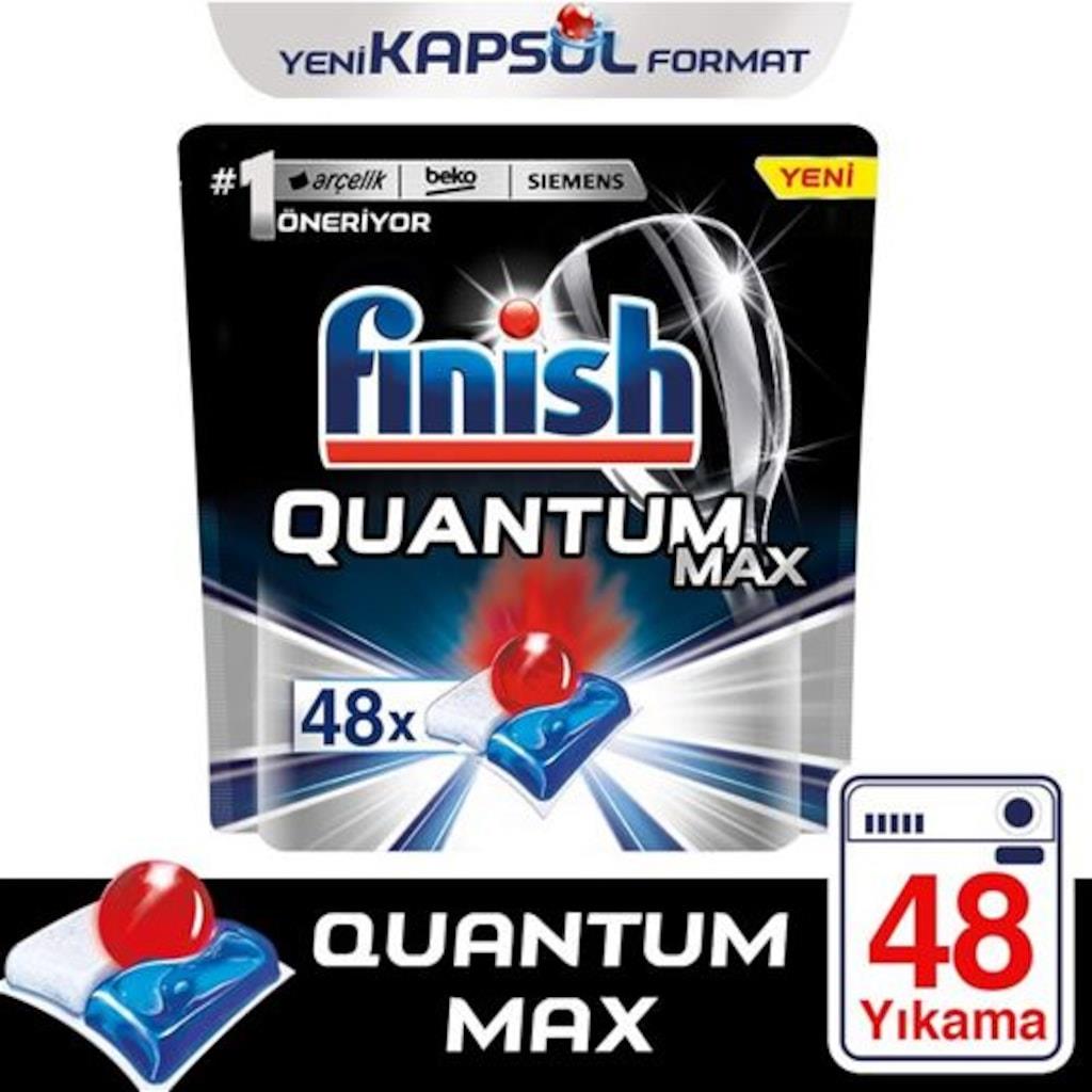Finish Quantum Max Bulaşık Makinesi Deterjanı Tableti / Kapsülü 48 Yıkama
