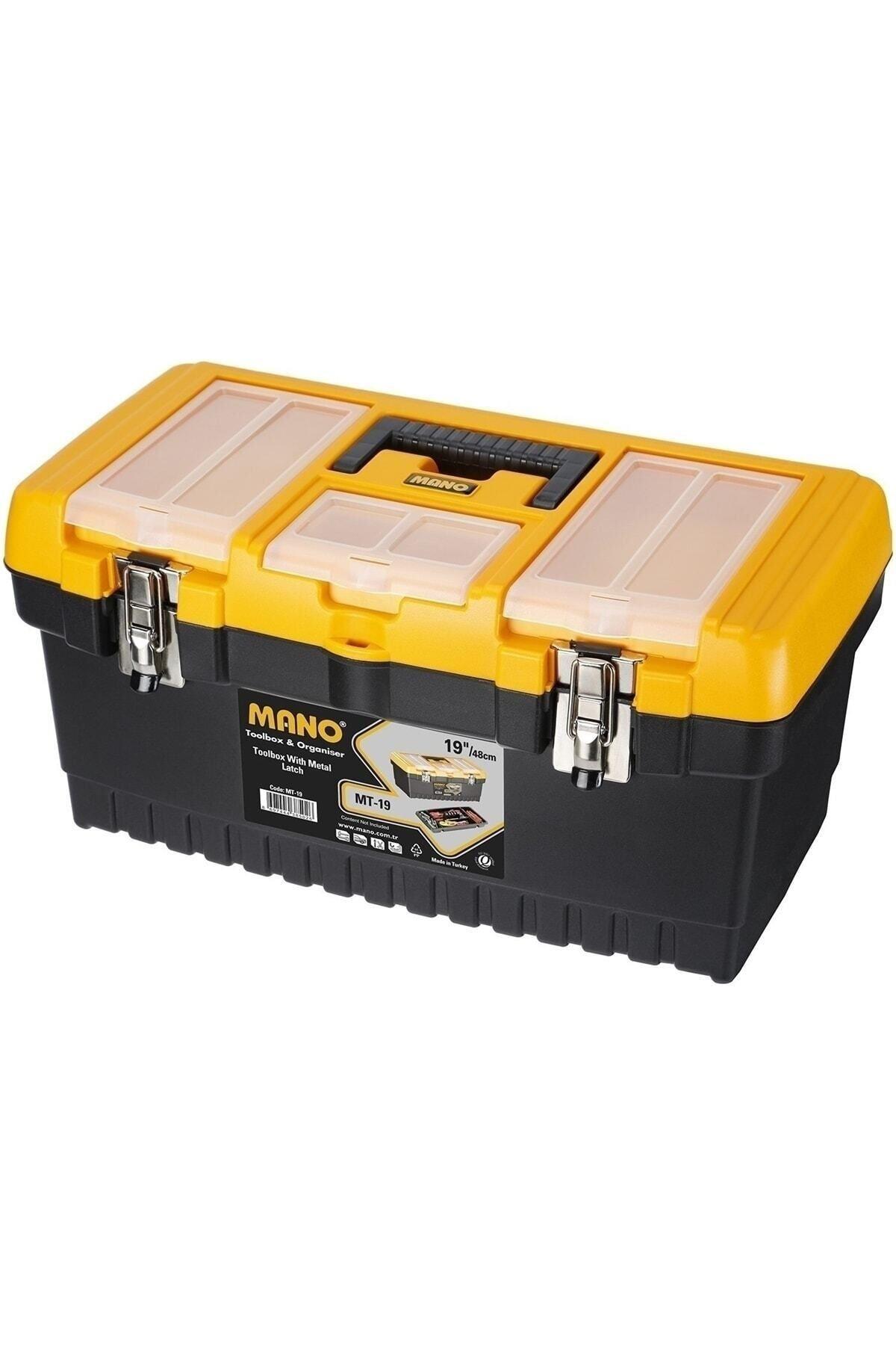 MANO 19'' Organizerli Klasik Metal Kilit Profesyonel Takım Çantası Mt-19