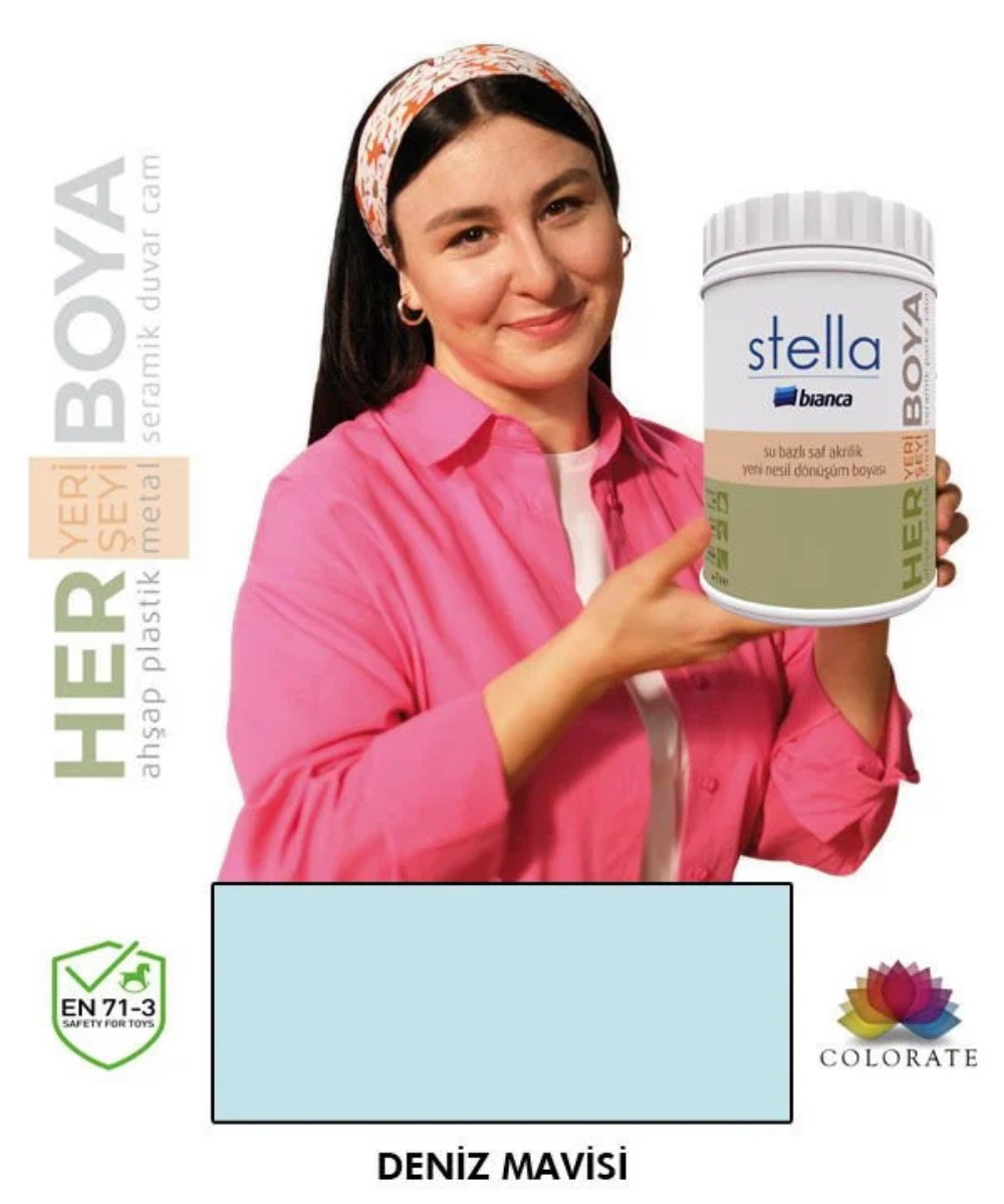 Bianca Stella Su Bazlı Boya Deniz Mavisi