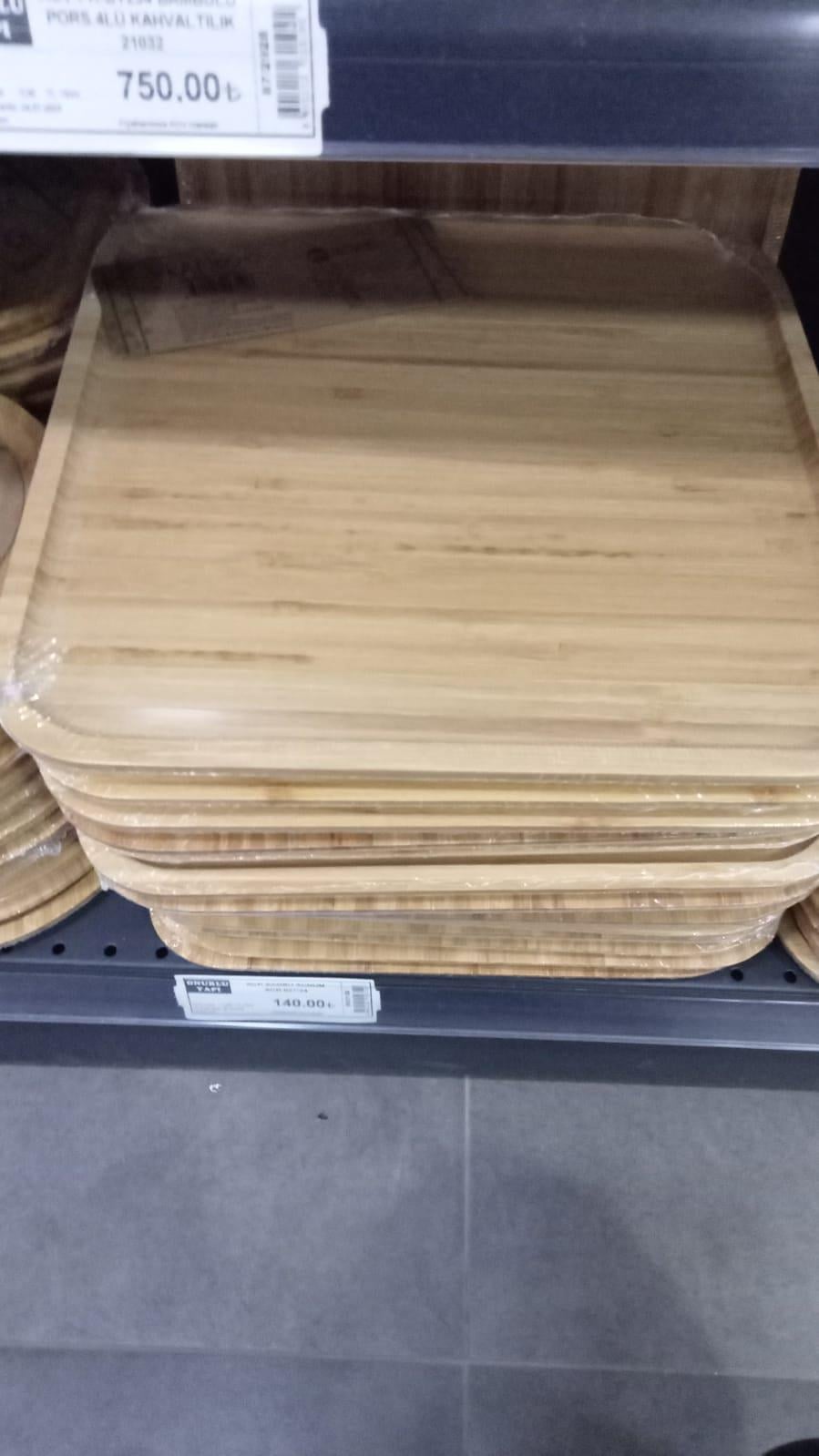 ACAR Bambu Kare Tabak - 30 Cm