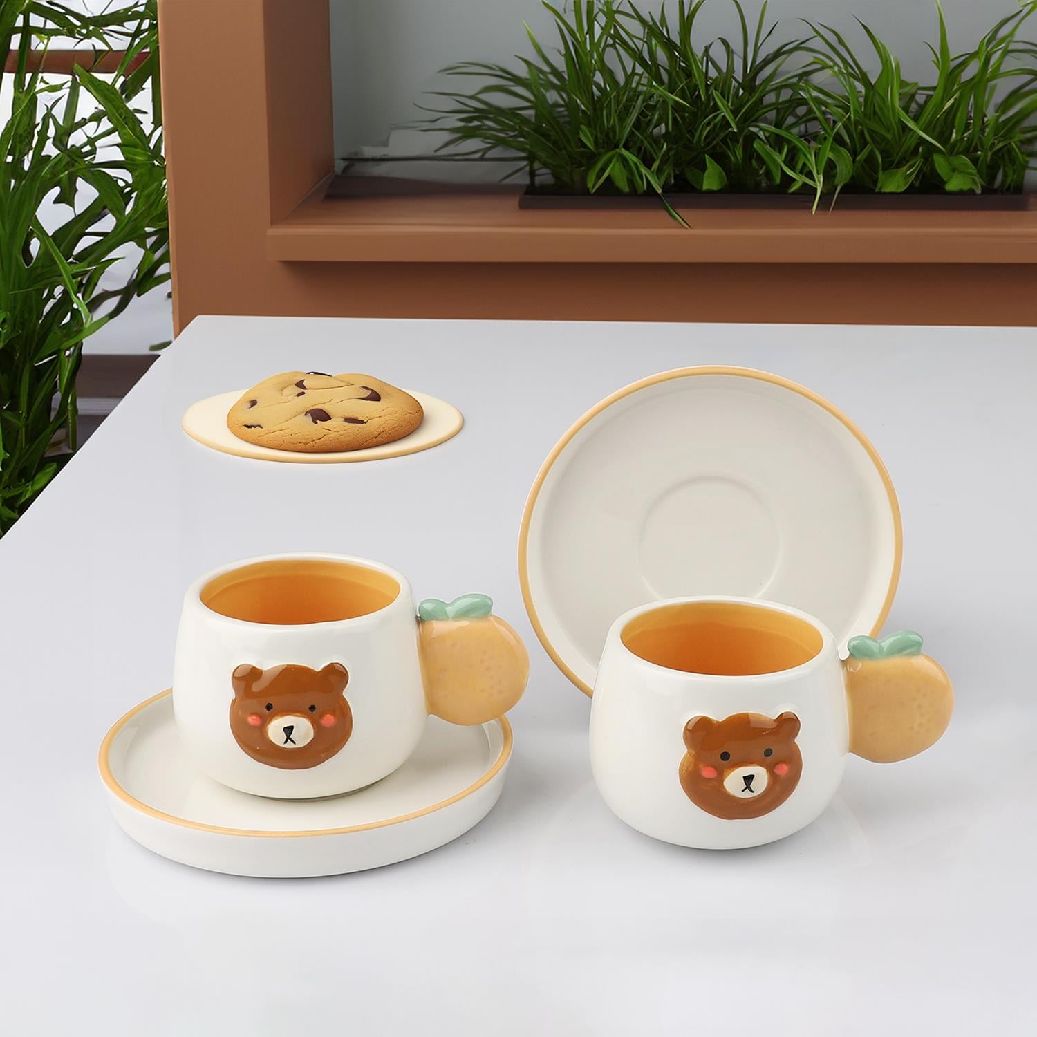 Kosova Ayı Figürlü 2’li Seramik Kahve Fincan Seti 99 ml