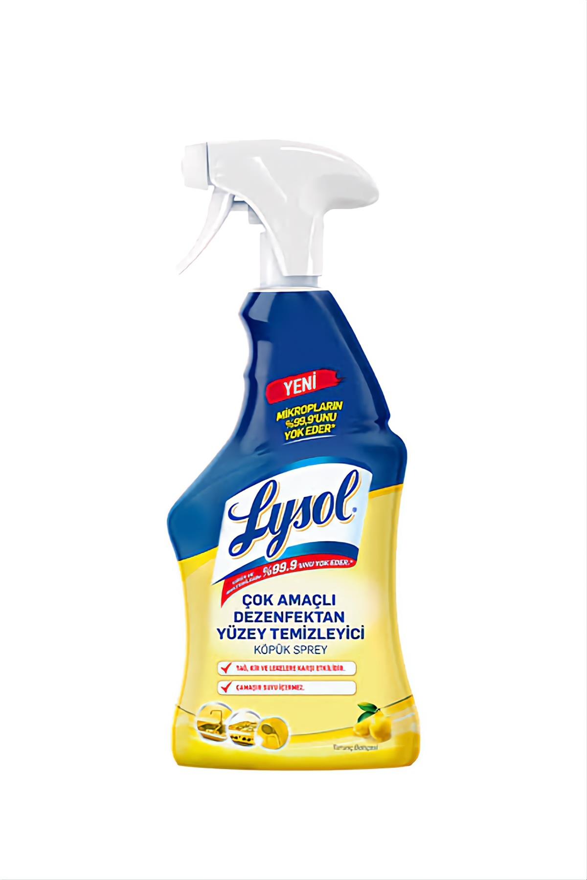 Lysol Çok Amaçlı Dezenfektan Yüzey Temizleyici Köpük Sprey 750 ml