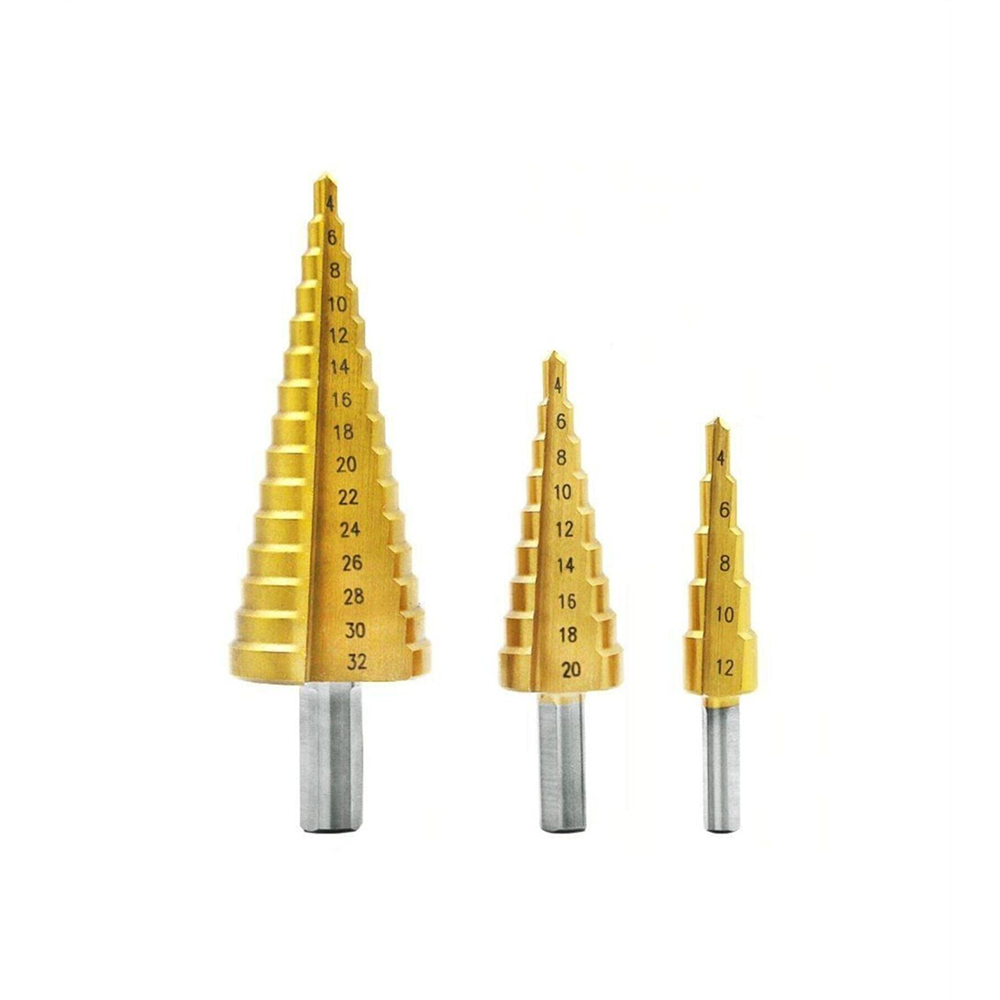 Demirhan 3 Lü Set Paslanmaz Kademeli Matkap Sac Delme Ucu