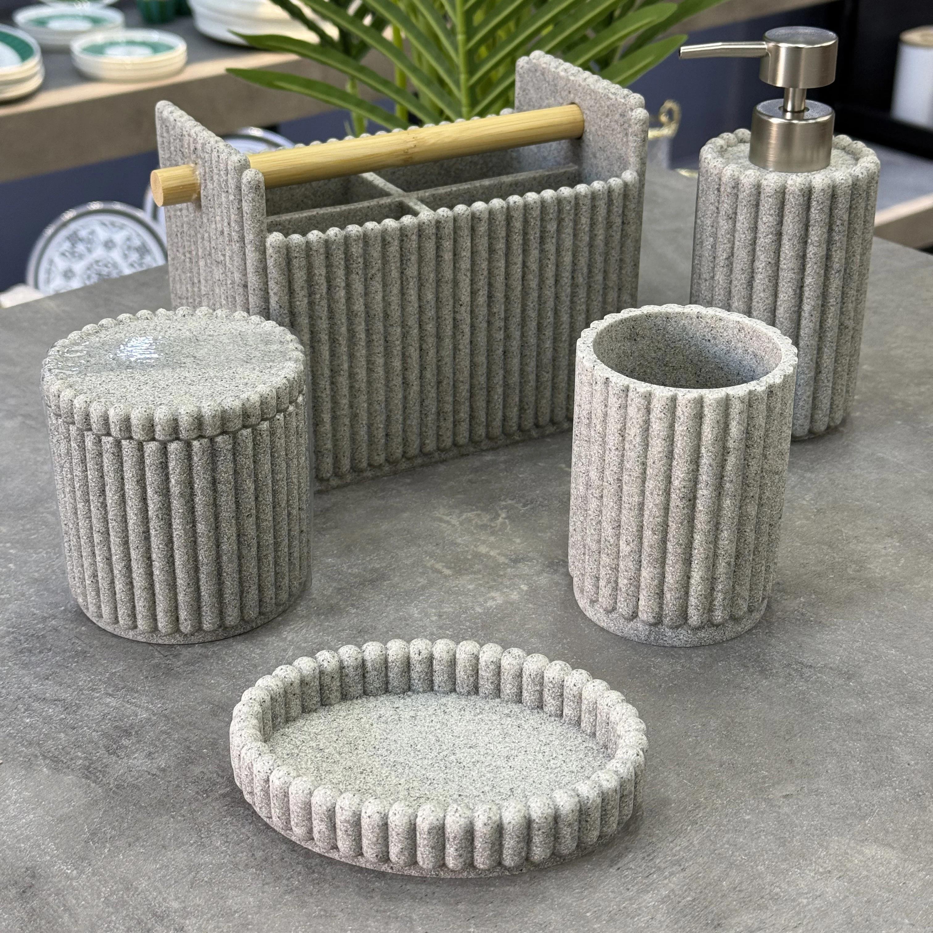 Acar Lüx Poliüretan Mrgo 5 Li Banyo Seti