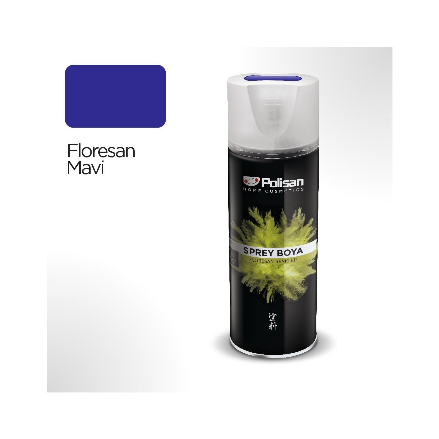 Polisan Floresan Mavi Sprey Boya 400 ml