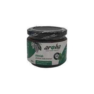 AROHA Chocolate Hazelnut Cream Flavored with Stevia 300g - Baqqalia.com - The Best Shop to Buy Turkish Food and Products - Worldwide Free Shipping for Every Order Above 100 USD